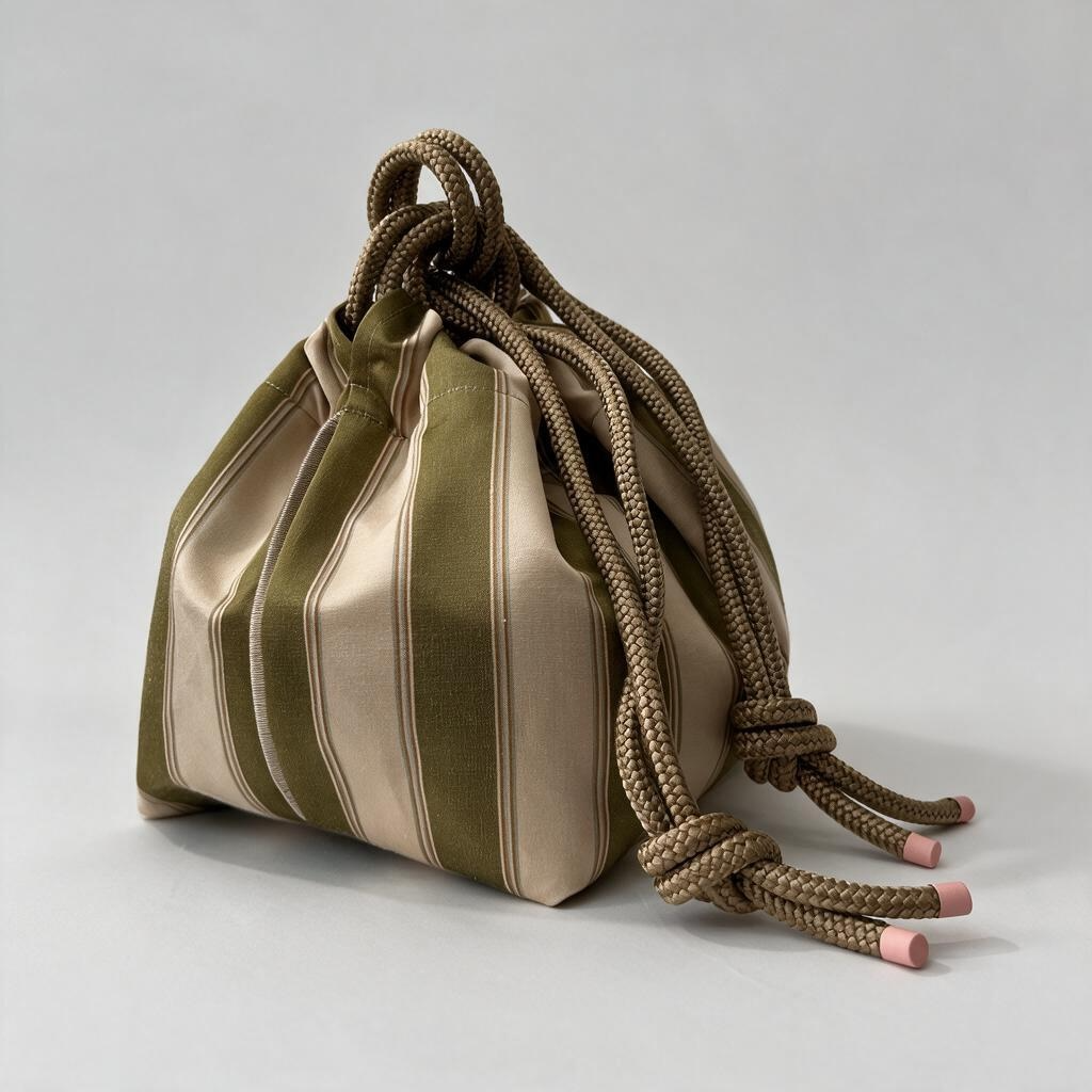Pouch Green Stripe 